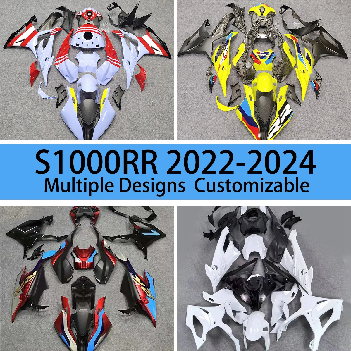

For BMW S1000RR 2022 2023 2024 ABS Fairing Set S 1000RR 22 23 24 Aftermarket ABS Plastic Fairings Body Parts Kit