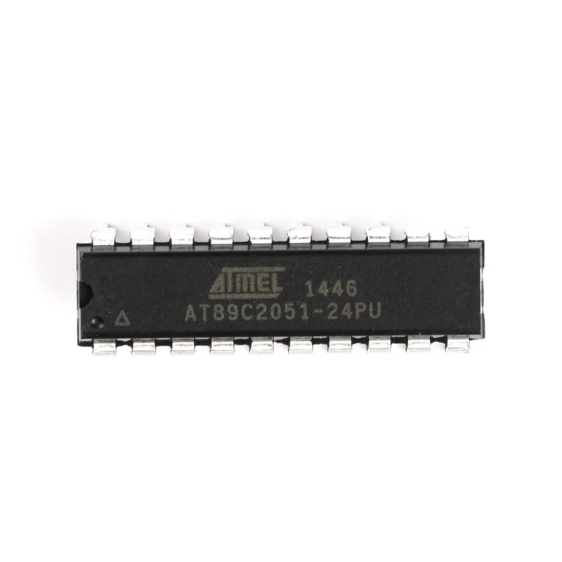 1 pc Genuine Original AT89C2051-24PU DIP-20 Through Hole 8-bit 8051 Microcontroller 2K Flash, for electronics DIY circuit board
