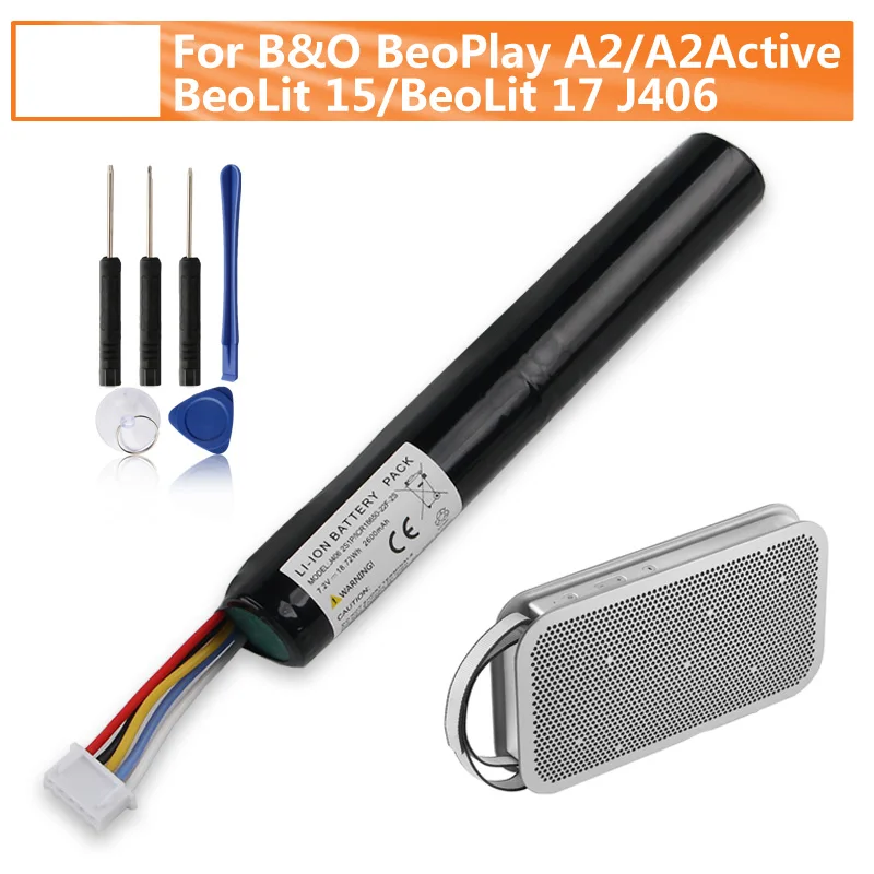 

Replacement Battery For B&O BeoPlay A2/A2 Active BeoLit 15 BeoPlayBeoLit 17 J406 ICR18650NH-2S Bluetooth Speaker Battery 2600mAh