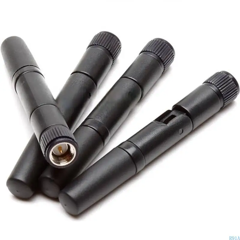 R91A 2.4GHz เสาอากาศพับได้ด้วยตัวเชื่อมต่อชาย SMA ที่ได้รับสูงสำหรับการใช้งานที่เข้ากันได้กับบลูทู ธ และไร้สาย