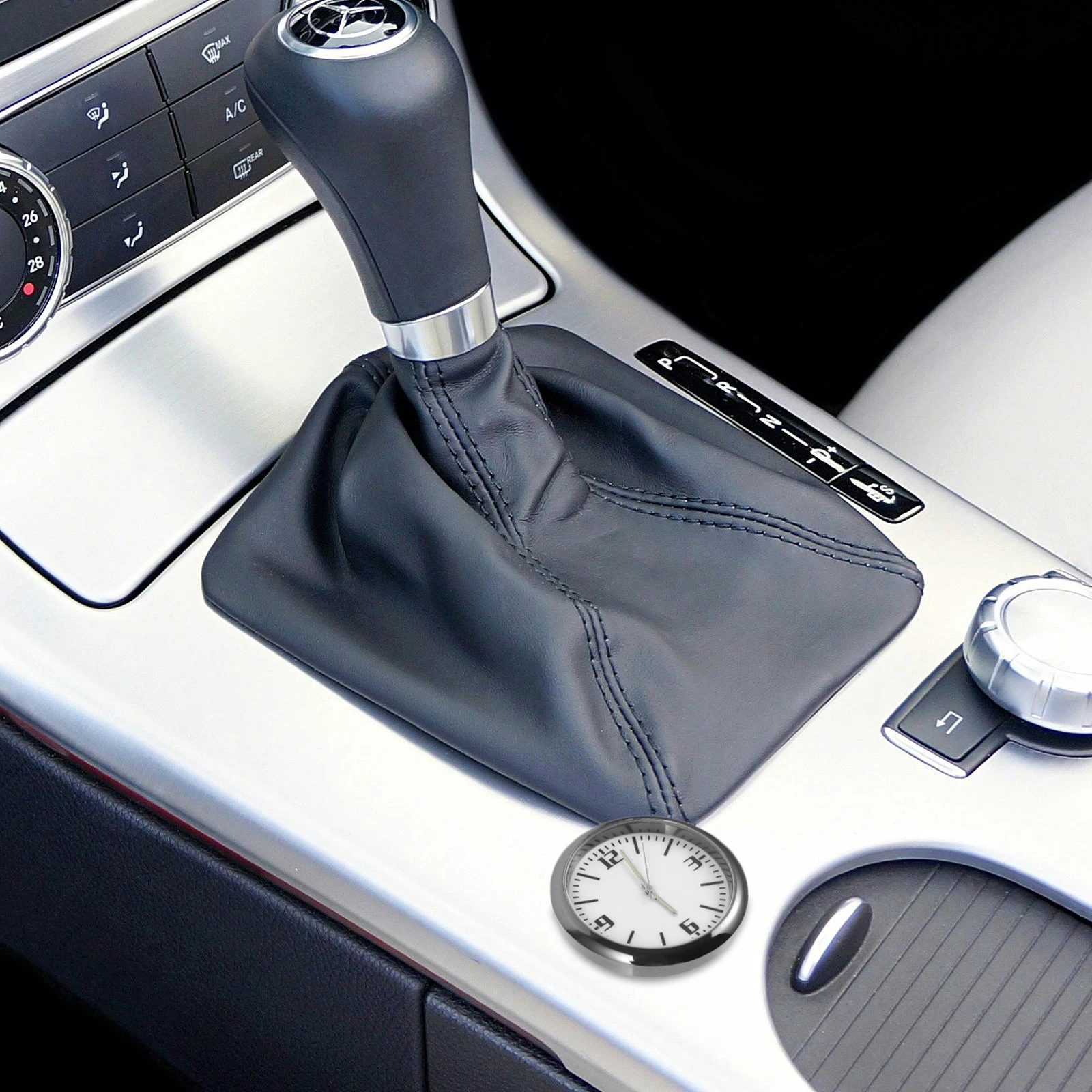 

Electronic Quartz Clock Car Interior Decoration Dashboard Automotive Mini Metal for Travel