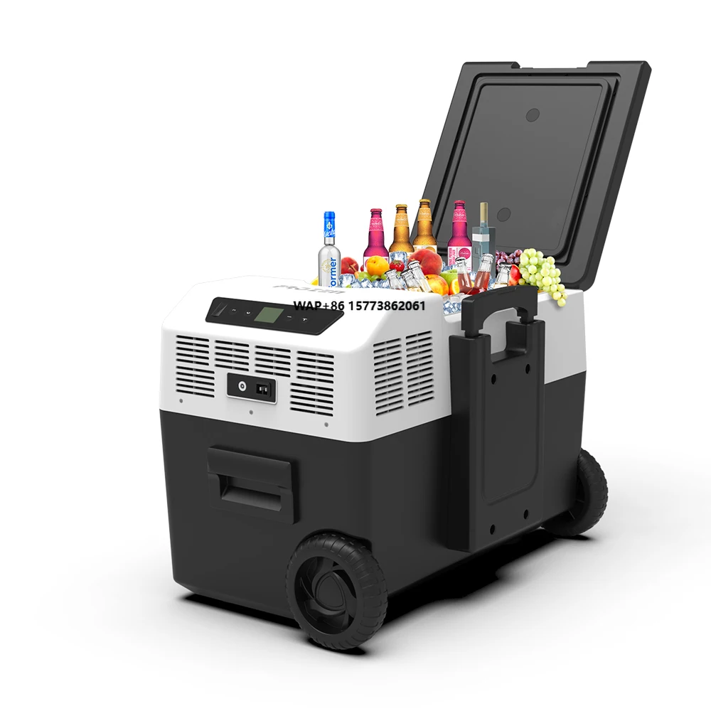 

30L Battery Powered Wheels Car Fridge Freezer Electric Cooler Box Portable Refrigerator for Camping