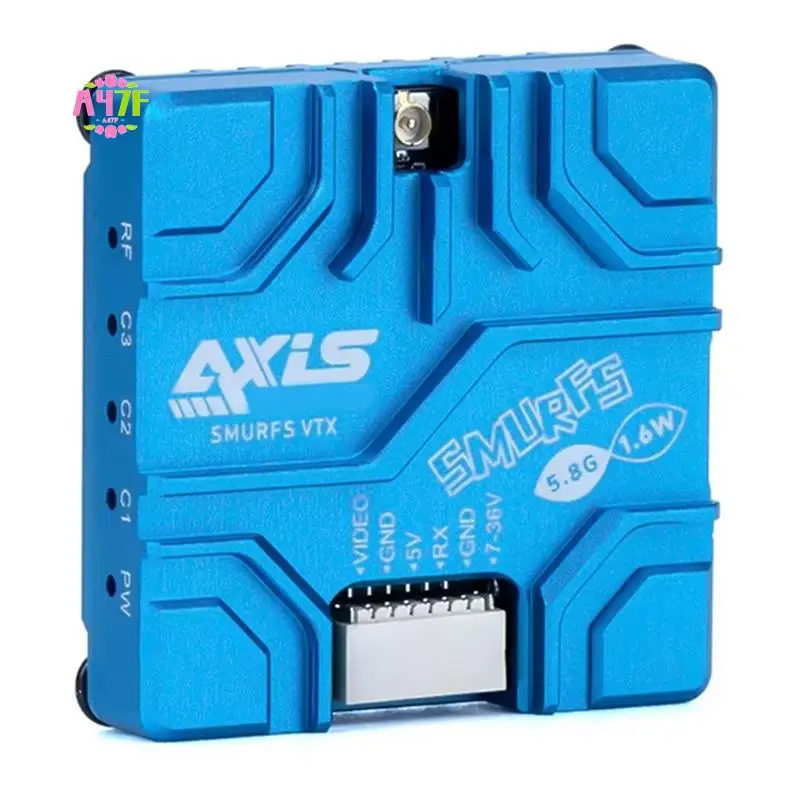 

A47F-For Axisflying SMURFS VTX 5.8G 1.6W VTX 40CH 1600Mw FPV Video Transmitter For FPV RC Drone DIY Part