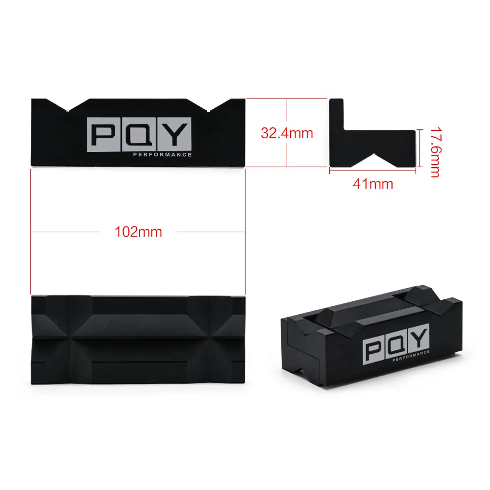 LZONE - Billet Aluminum Vise Jaw Protective Inserts for AN Fittings With Magnetic JR-SLV0304-01