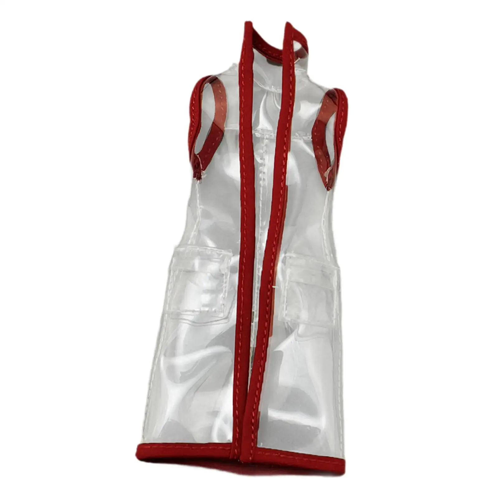 1/12 Scale Hooded Raincoat Doll Clothes Trendy Costume Dress up Accs Miniature Clothing Outfit Rainwear (Figure Not Included)