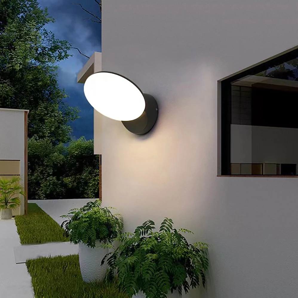 Lámpara LED de pared para el hogar, luz AC85-265V de estilo minimalista moderno, resistente al agua IP65, interior/exterior, infrarroja, de inducción del cuerpo humano