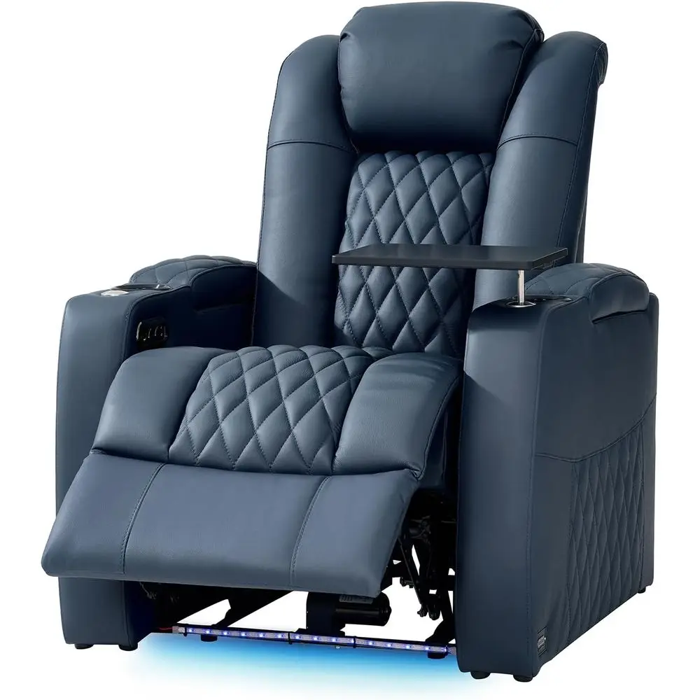 

Premium Blue Home Theater Recliner Chairs with Type-C Charging for Movie Nights