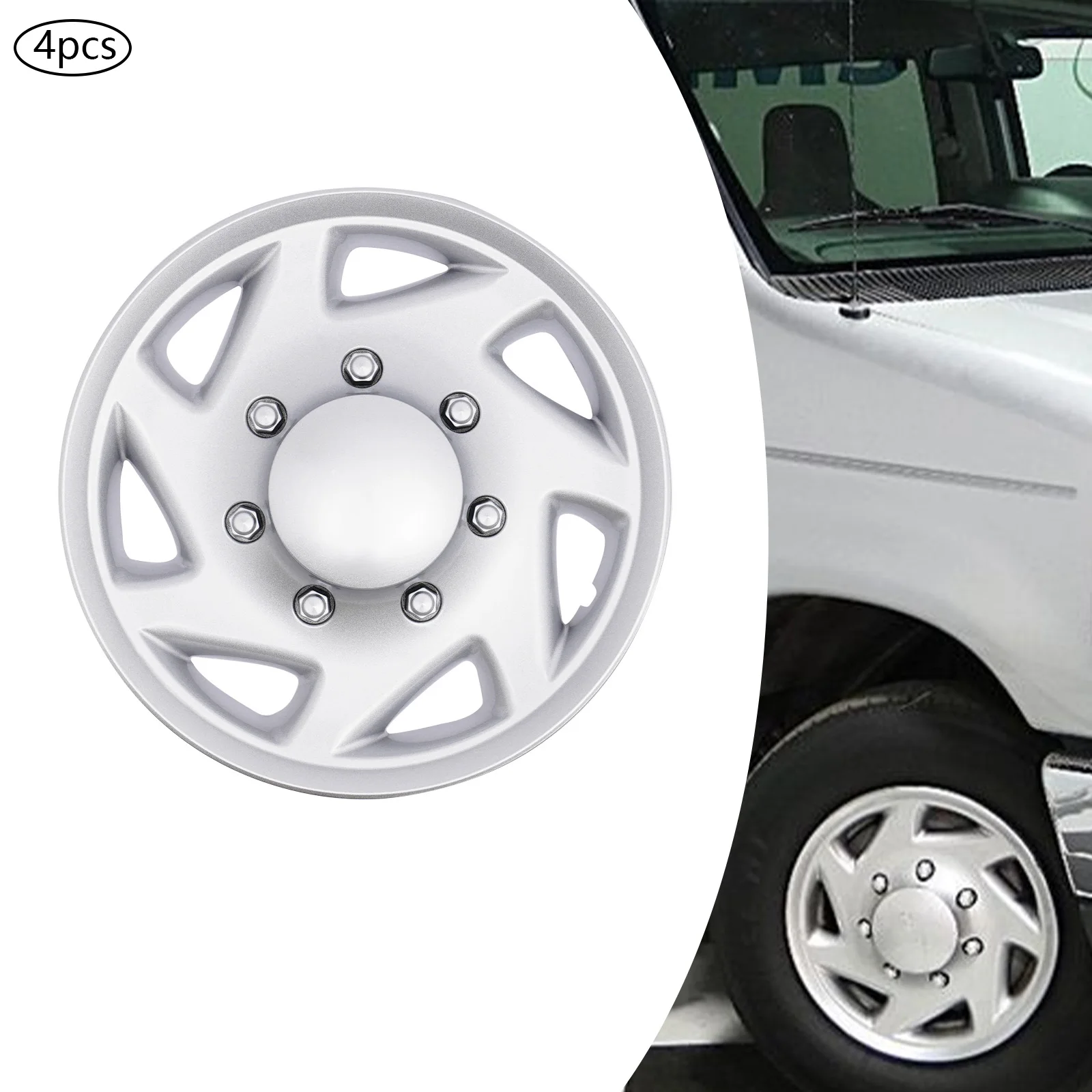 

4 PCS Ford E350 E450 Econoline Van Full Wheel Covers Hub Caps Rim Simulators Wheel Covers Hub Caps