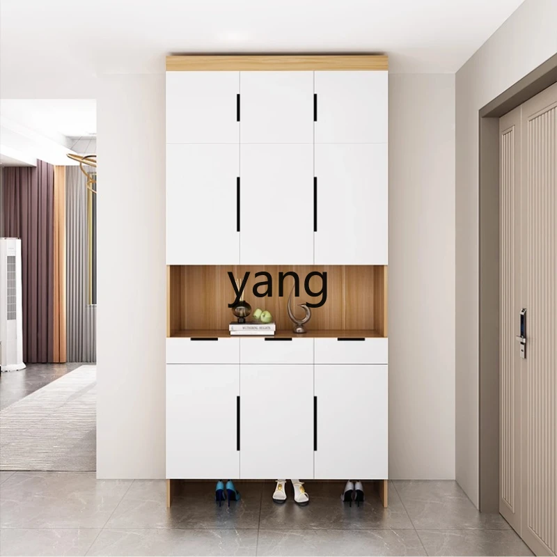 

LH home modern simple door integrated against the wall into the home light luxury foyer large capacity storage