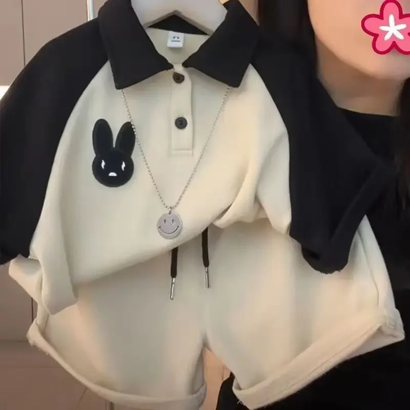 

New Boys' Clothing Handsome and Fashionable Short Sleeve T-shirt Shorts Two Piece Set Korean Children's Summer Suit 2025