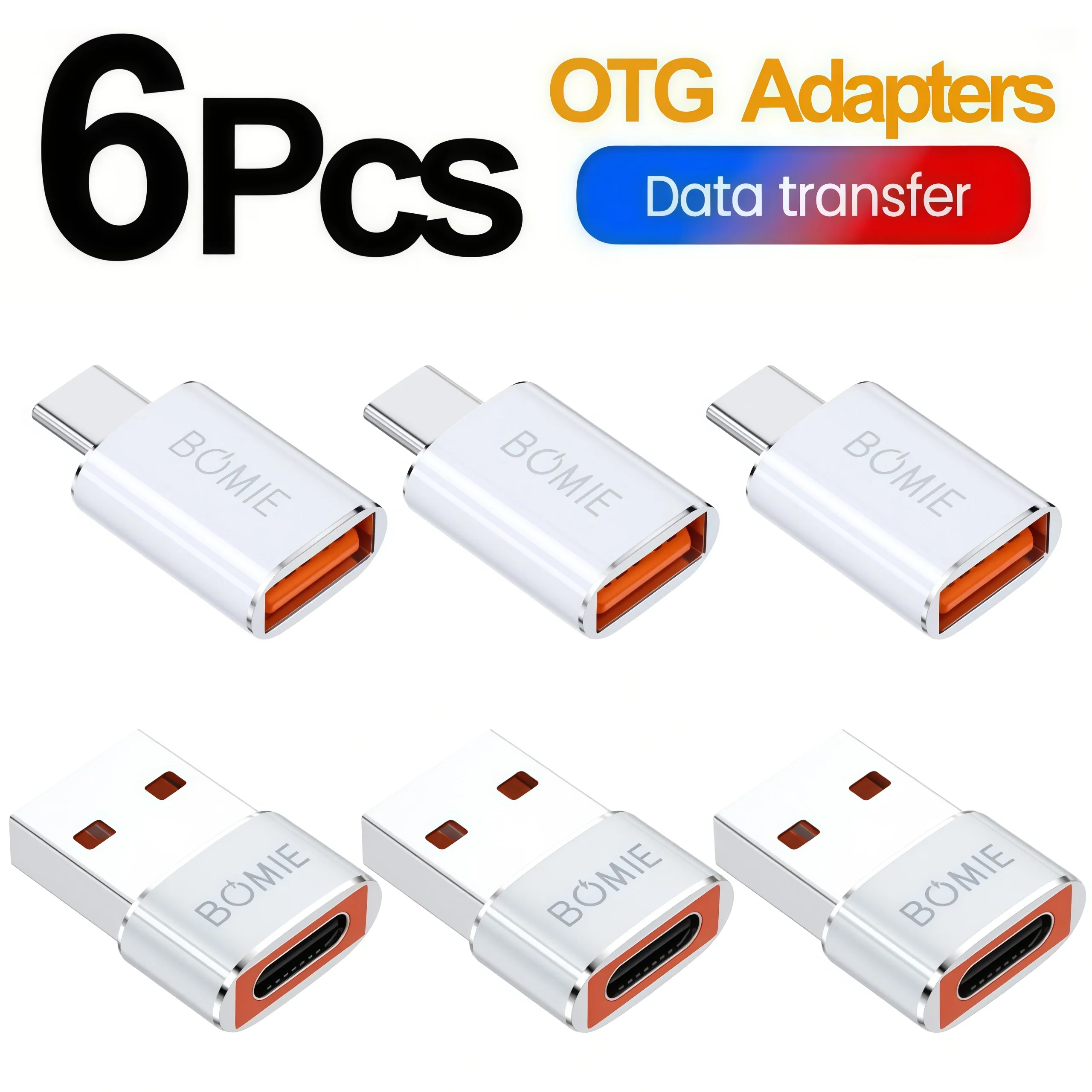 BOMIE USB C to USB Adapter 10Gbps Data Transfer 100W Fast Charging,Type C Male to USB 3.2 Female OTG Adapter for USB‑C 