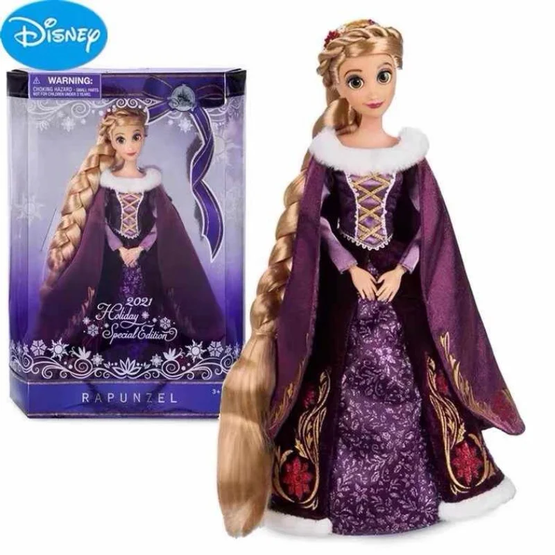 

Authentic Disney Rapunzel Princess Mermaid Princess Winter Limited Edition Festival Series Doll Handmade Girl Birthday Gifts