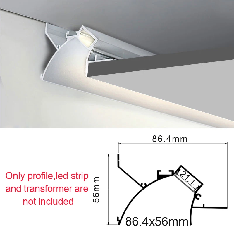 15pcs 2m Aluminum profile image 2