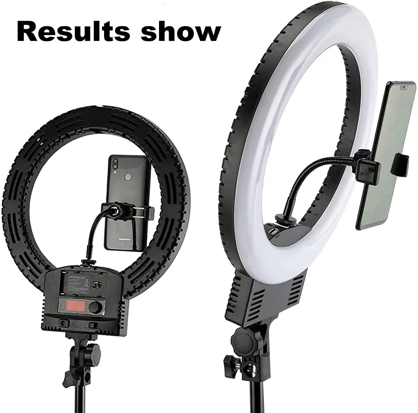 Phone Holder for Ring Light and Tripod Stand with 1/4" Female Thread Adapter, Flexible Phone Tripod Mount with Detachable Hot