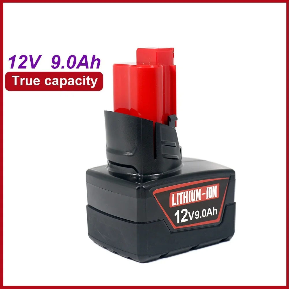 لبطارية ميلووكي M12 12 فولت 6000 مللي أمبير 9000 مللي أمبير 18650 استبدال قدرة عالية لـ 48-11-2410 48-11-2420 48-11-2411 XC PowerTools