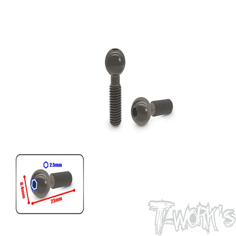 Original T works TO-322-X Hard Coated 7075-T6 Pivot Ball 2pcs. ( Xray ) 8.4x 23mmpssional Rc part