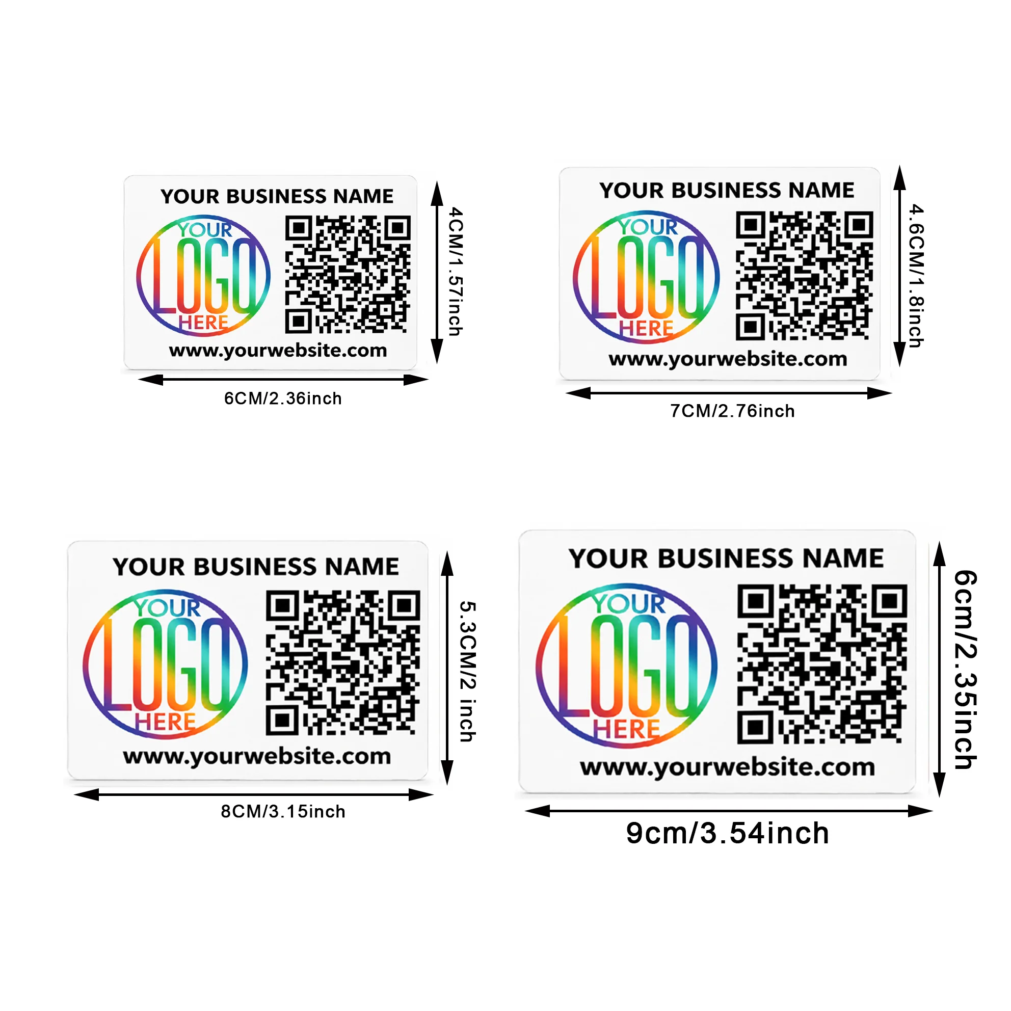Custom Qr Code Logo Text Stickers - Packaging Stickers, Custom Holographic, Transparent, White Paper Vertical Qr Code Stickers, Personalized Stickers, Decals, Text, Name, Photo, Qr Code Stickers