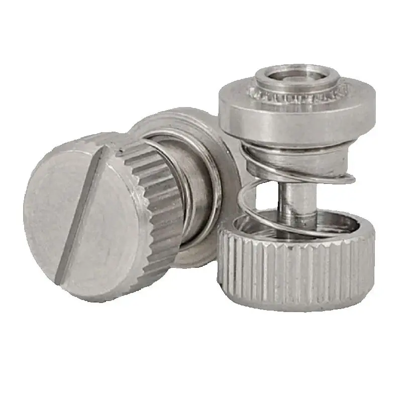 100pcs Steel Panel Captive Spring Screw Set PF32 PF31 M2.5-M6 4-40 6-32 8-32 1/4-20 for Cabinet Board - Assorted Sizes