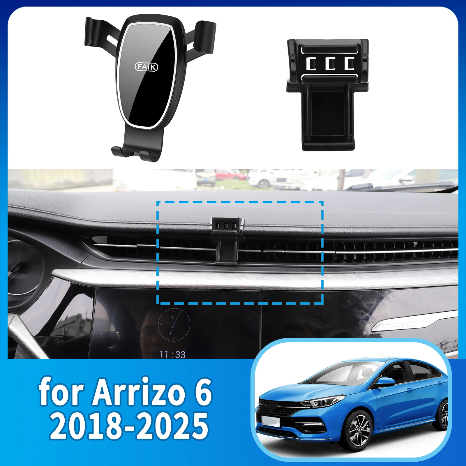 

Car Mobile Phone Holder for Chery Arrizo 6 6 PRO 6 PLUS GT 2018~2025 Navigation Stand Auto GPS Bracket Accessories