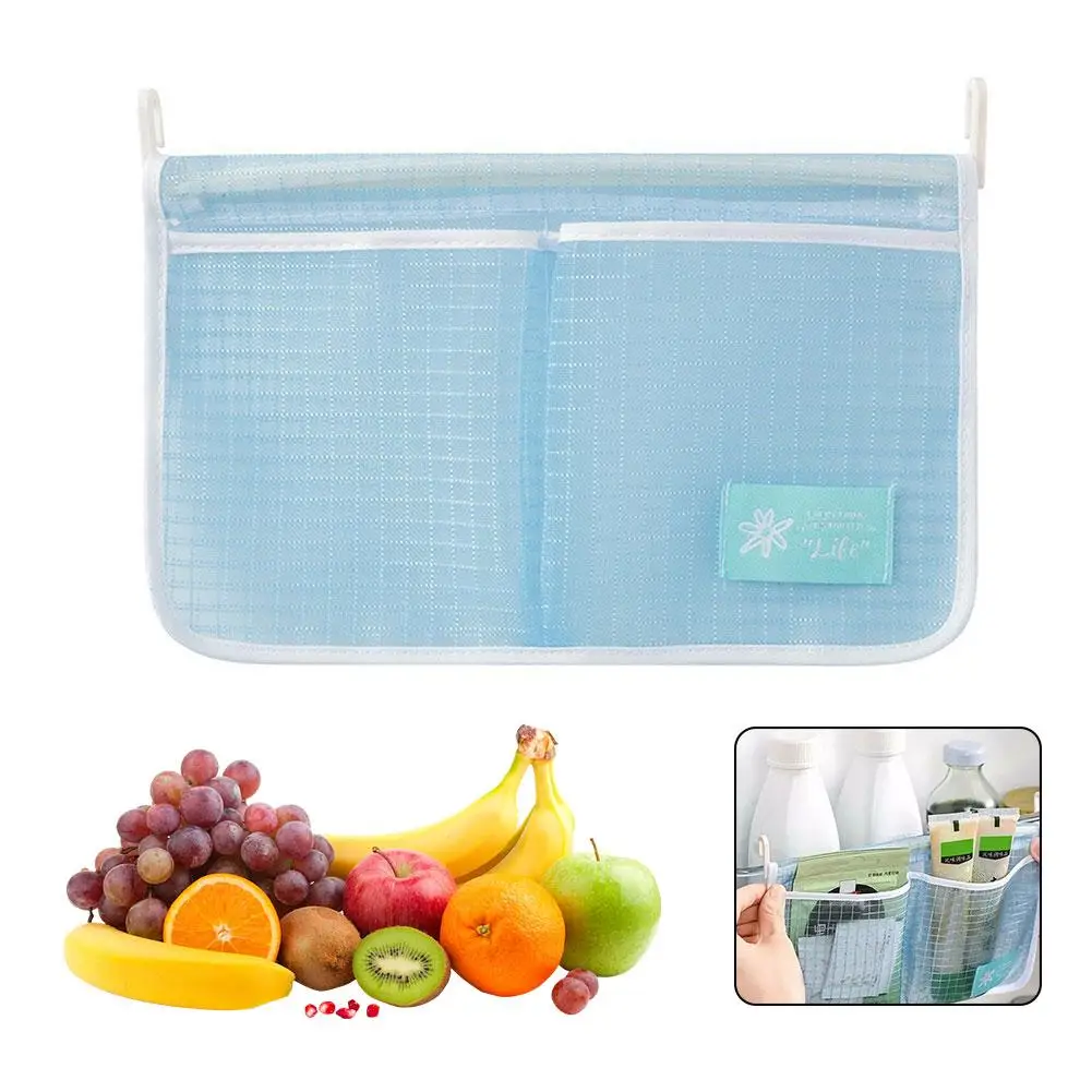 Refrigerator Storage Mesh Bag Hanging Household Classification Hanging Storage Bag Bag Refrigerator Compartment Storage Dou F9g6