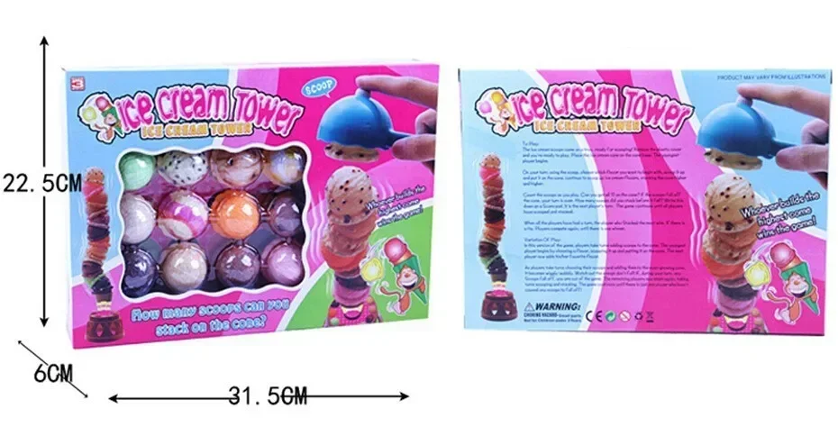 [Grappig] DIY Ice Cream Tower balansspel baby kinderen Fantasiespel Plastic Keuken Speelgoed dessertvoedsel baby speelhuis speelgoed kindercadeau