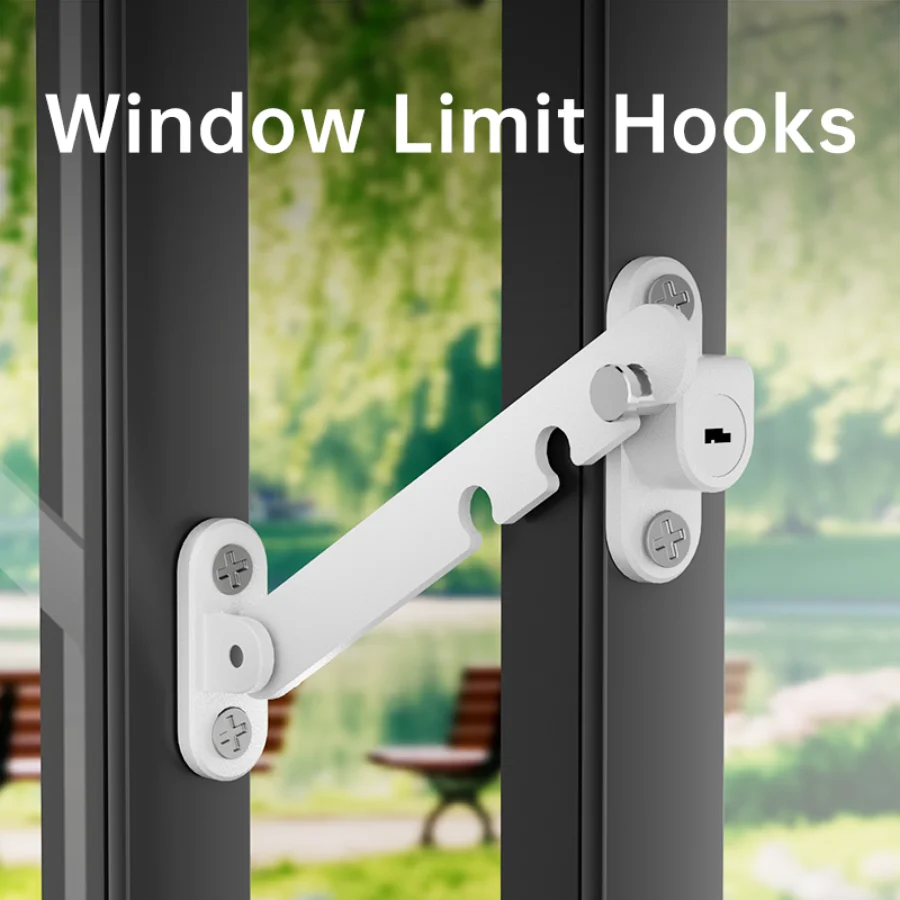 قفل فتح النافذة المنزلقة المجهز بمفتاح سهل التركيب، قفل حد نافذة مروحة التهوية، قفل نافذة قابل للقفل