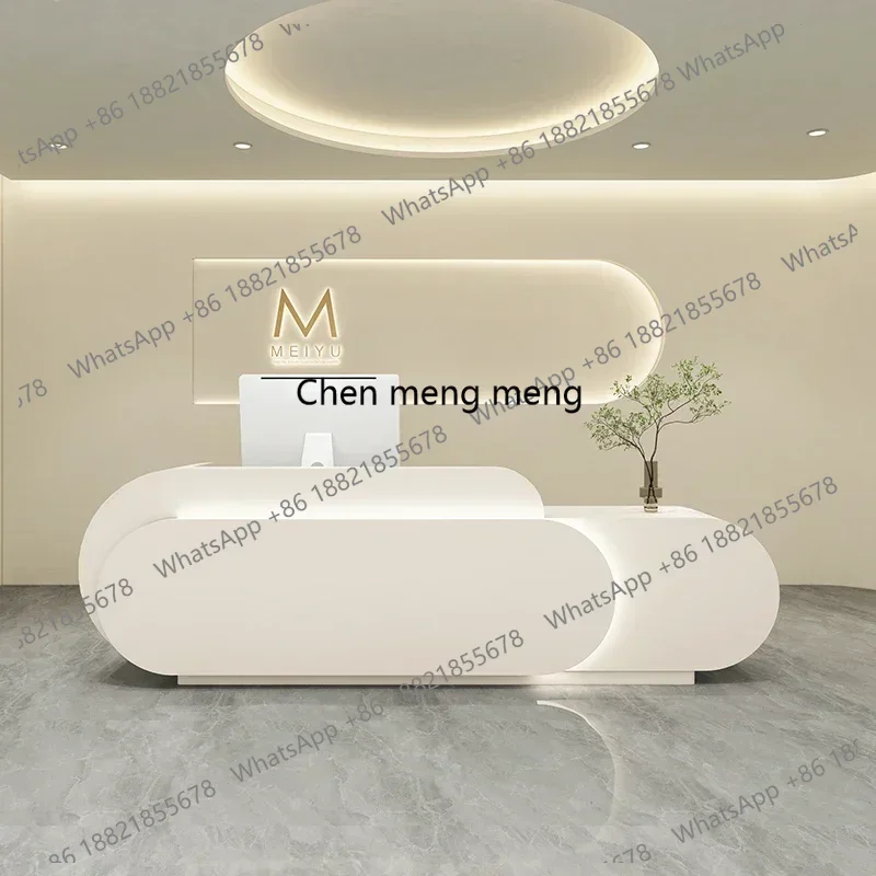 

Counters Small Store Business Luxury Furniture Office Modern Barber Shop Salon Counter Simple Recepcja Hairdressing Reception