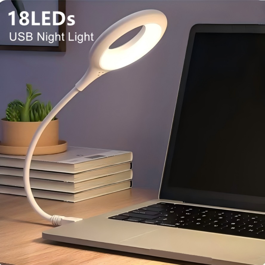  18LEDs USB Direct Plug Portable Lamp Notebook Computer Lamp Eye Protection Student Study Reading Available Night Light Lighting 