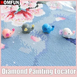 HOMFUN 1pc Random Color Elephant Diamond Painting Locator Magnet Cover Holder Diamond Embroidery Localizer Accessories Fixer