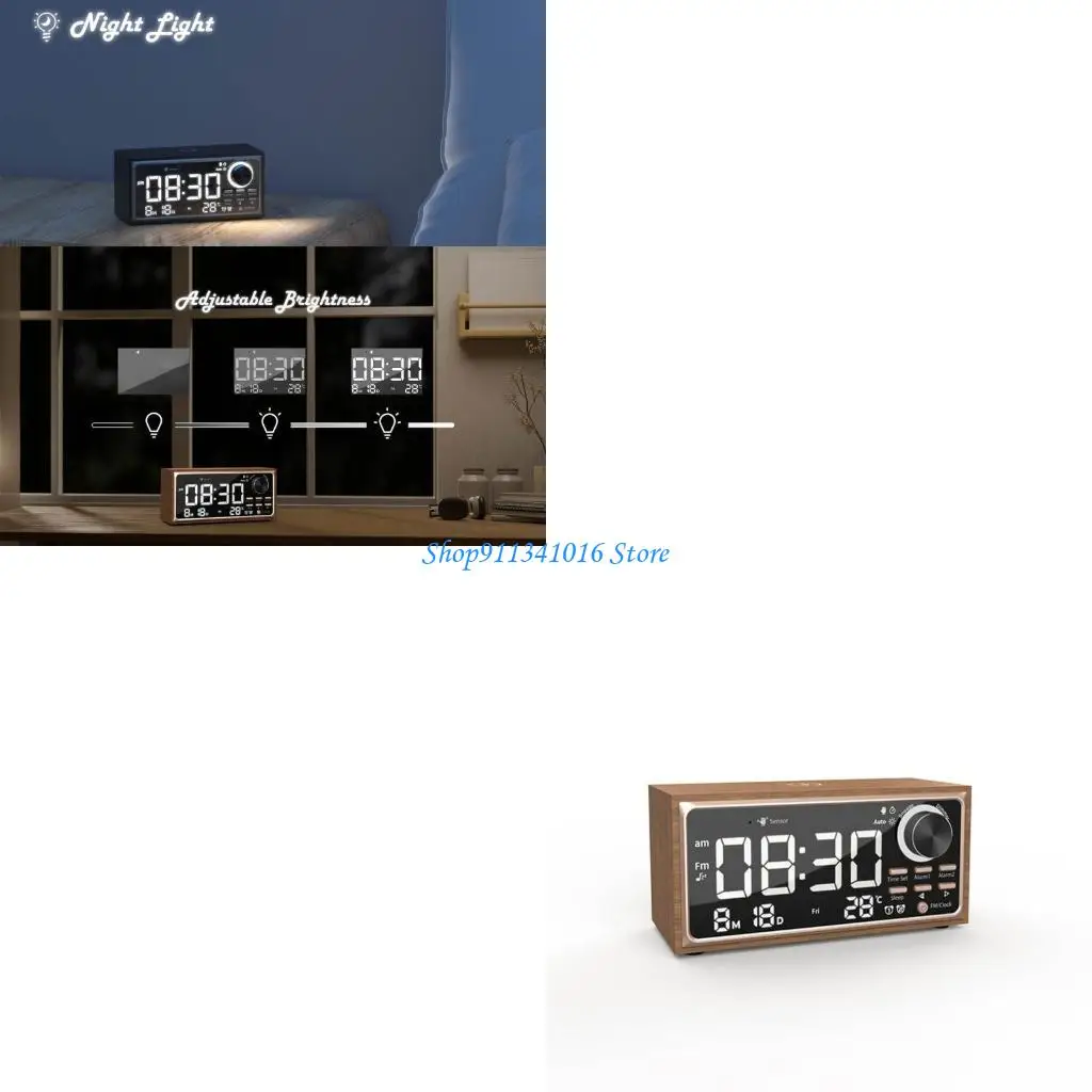 ساعة رقمية ABS أنيقة ومحاضرة متكاملة لغرفة المعيشة #1