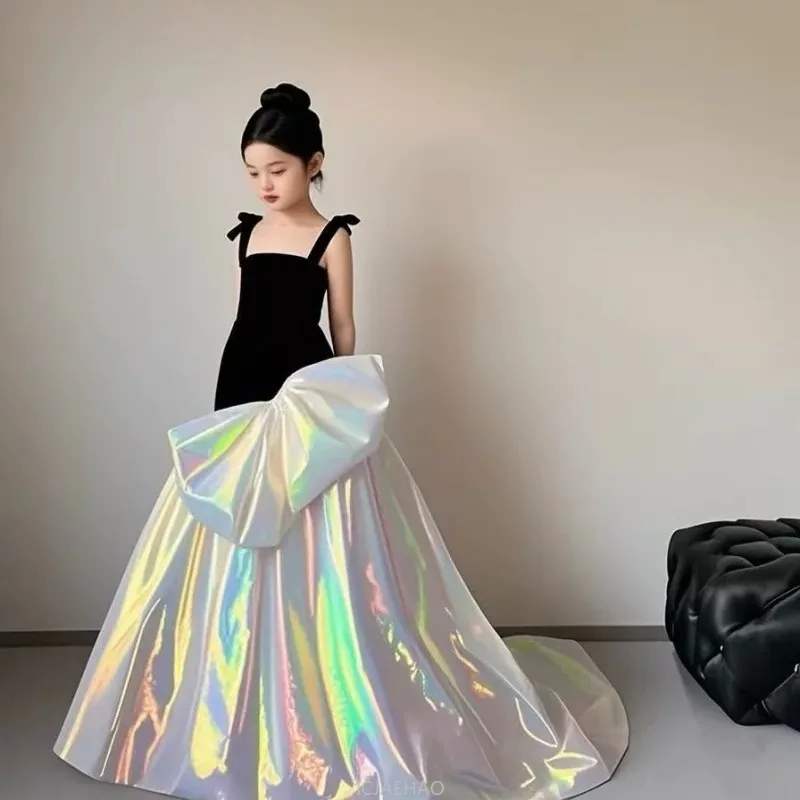 

Party Dress Black Girls Stage Performance Kids Show Walking Outfit Dresses Clothes Princess Pageant Gown Costume Formal Wear