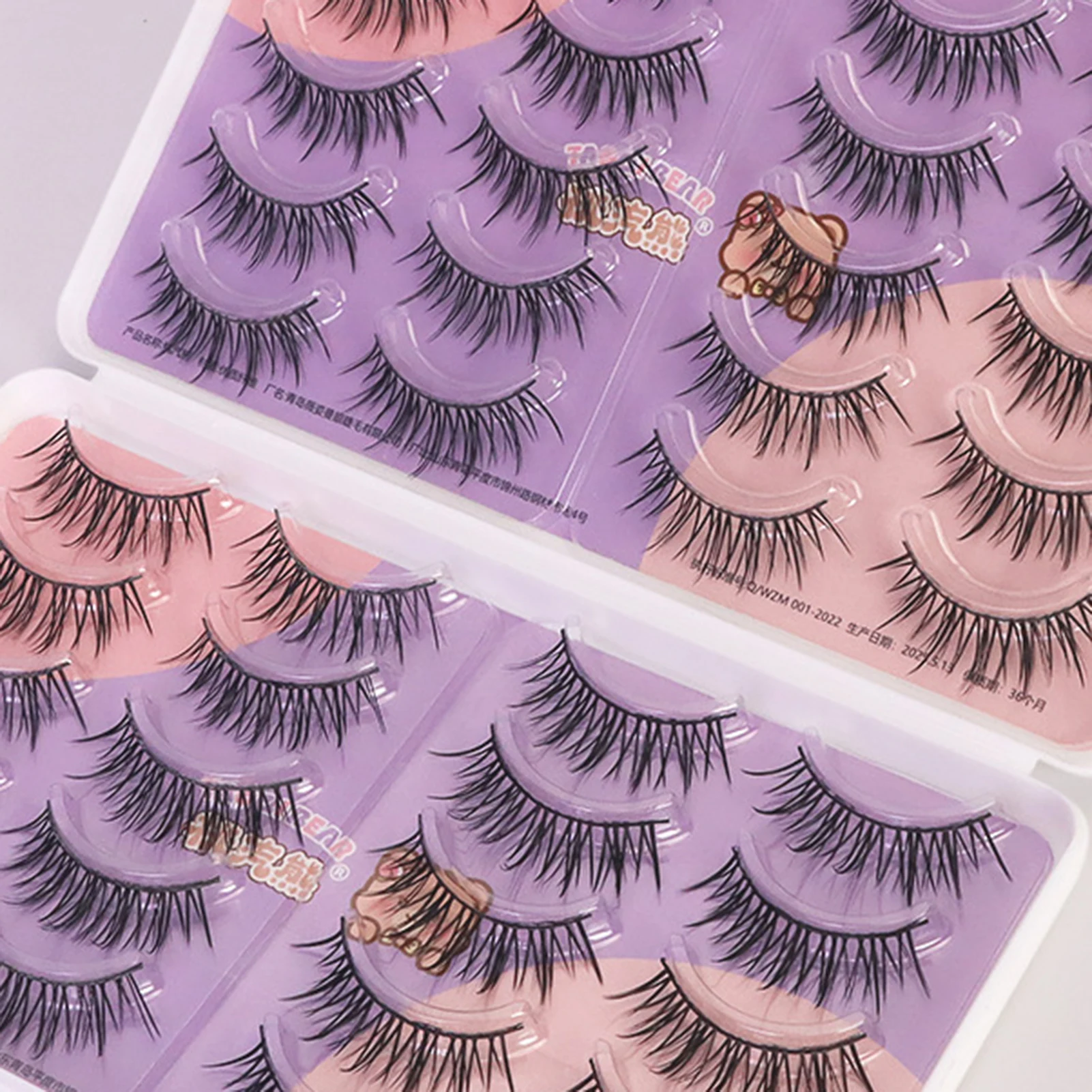 Tiras de pestañas Manga 3D, pestañas postizas rizadas gruesas y dramáticas, 40 Uds., pestañas de fibra rizadas C negras de 9-13mm para maquillaje de volumen Natural
