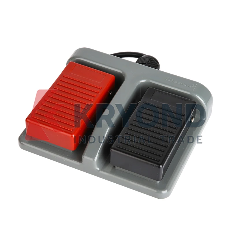 MDFS-65 Double Foot Switch Self-reset Foot Pedal Machine Tool Forging Light Textile Double Pedal Control Switch Original Product