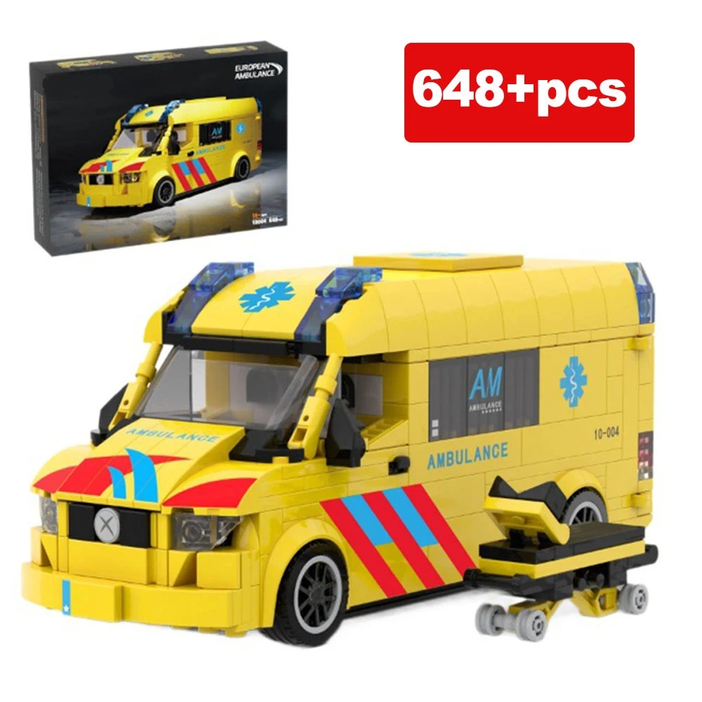 

City Medical Ambulance Vehicle Building Block American Ambulance European Ambulance Bricks Educational Toys for Children Gifts