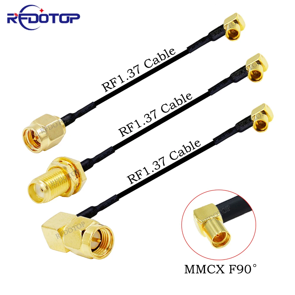 1PCS SMA Male Female to MMCX Female FPV Antenna Connector RF1.37 RF Coaxial Extension Jumper Cable for PandaRC RC Drone Part