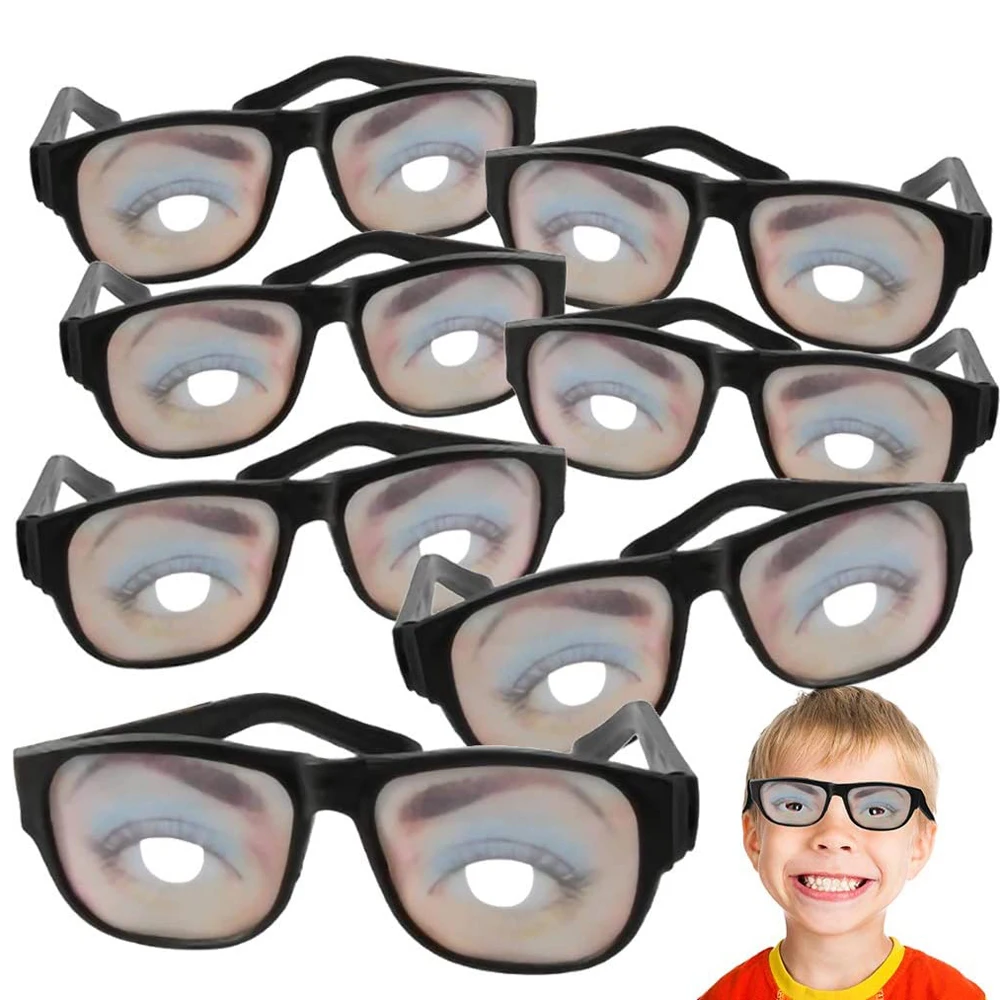 Neuheit Halloween Unfug Dekoration Streichspielzeug Schwarzer Rahmen Witzspielzeug Lustige Witzbrille Lustige Brille Brille Spielzeug Gefälschte Brille