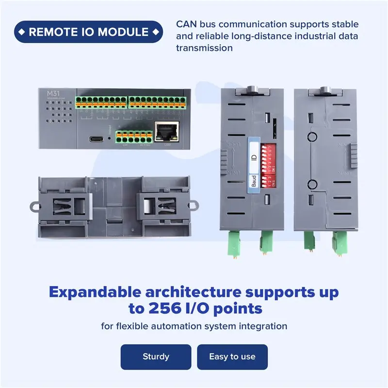 Stylish-Digital Analog Input Output Profinet Remote IO Module 4DI 4AI 4DO Relay M31-AFAX4440G-U-CAN
