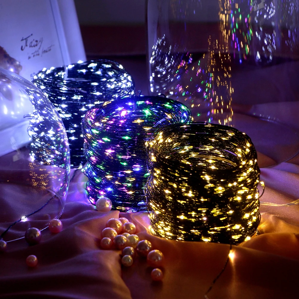 50M-200M LED String Fairy Lichter Grün Draht Outdoor Weihnachten Baum Lichter Girlande Für Neue Jahr Straße hause Party Hochzeit Decor – Detail 7