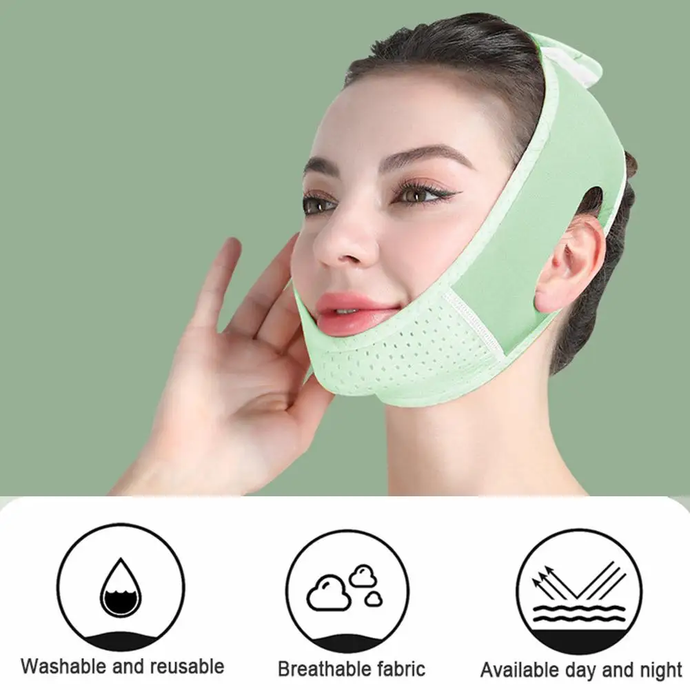 สายรัดยกกระชับใบหน้าแบบใช้ซ้ำได้ - ลดเหนียงสองชั้น - สายรัดยกกระชับใบหน้า - รูปทรงวี