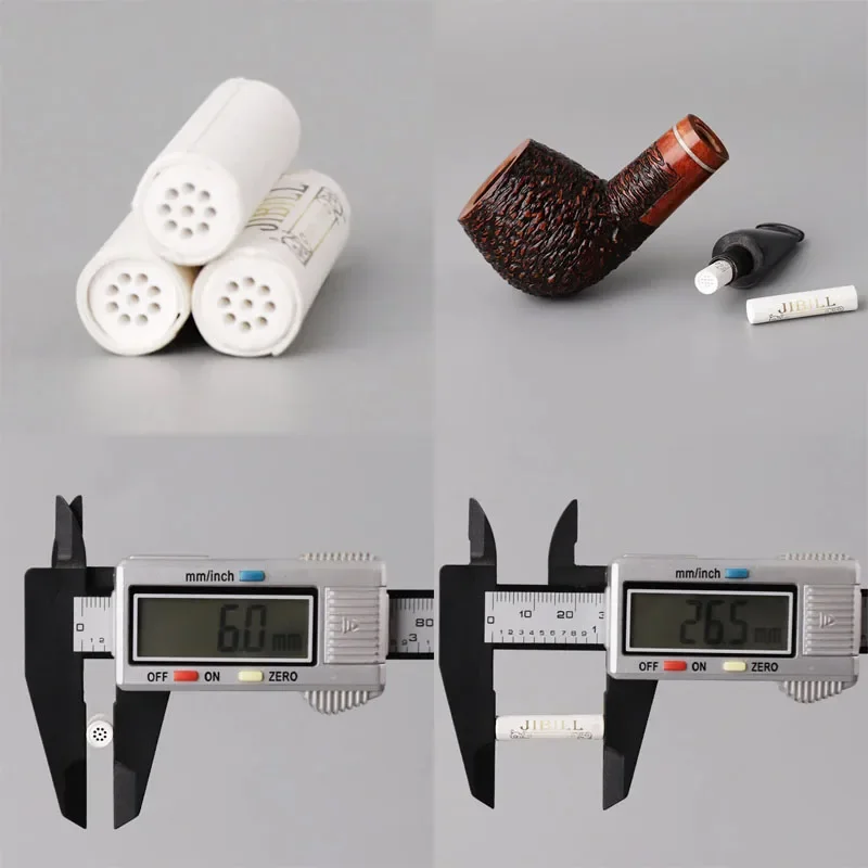 6mm activated carbon filter cartridge Double ceramic head Pipe filter cartridge Cigar filter cartridge Tar Filtration Men Gift