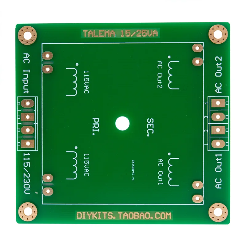 1PC 15VA / 25VA  Square Welded Seal Ring Transformer Install Gold PCB For Talema / Bingzi