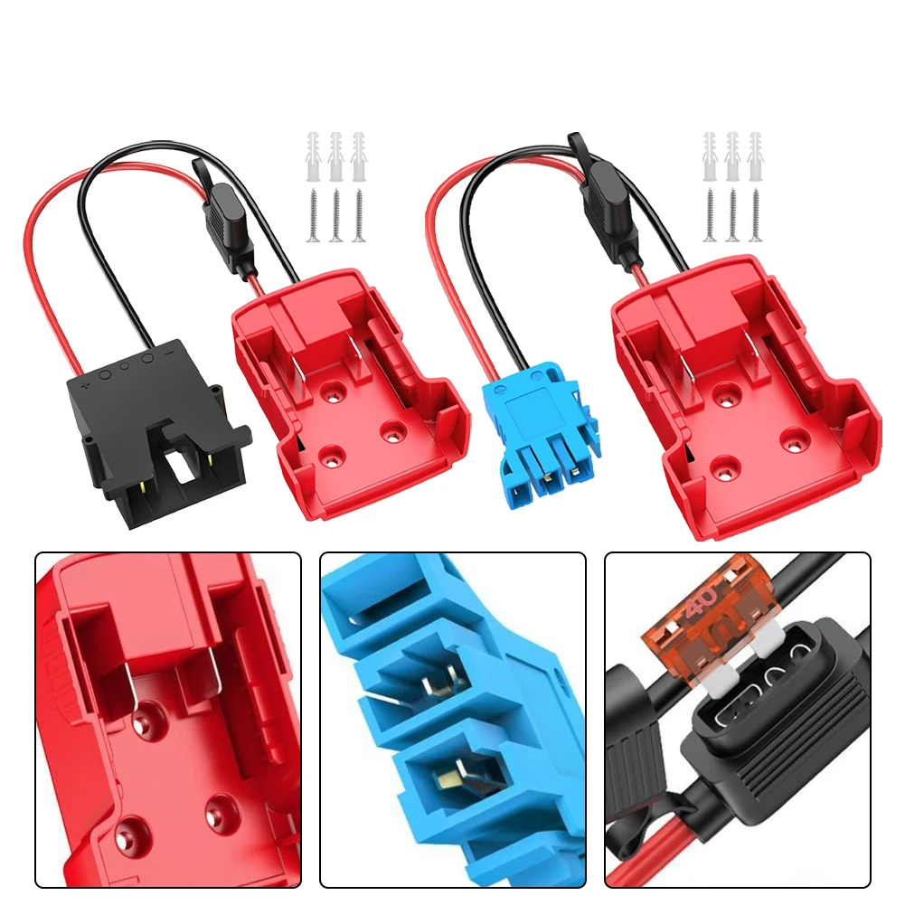 

Robust Battery Adapter Compatible with Multiple For 18V Models Including Wiring Connections and Fuses for Safety