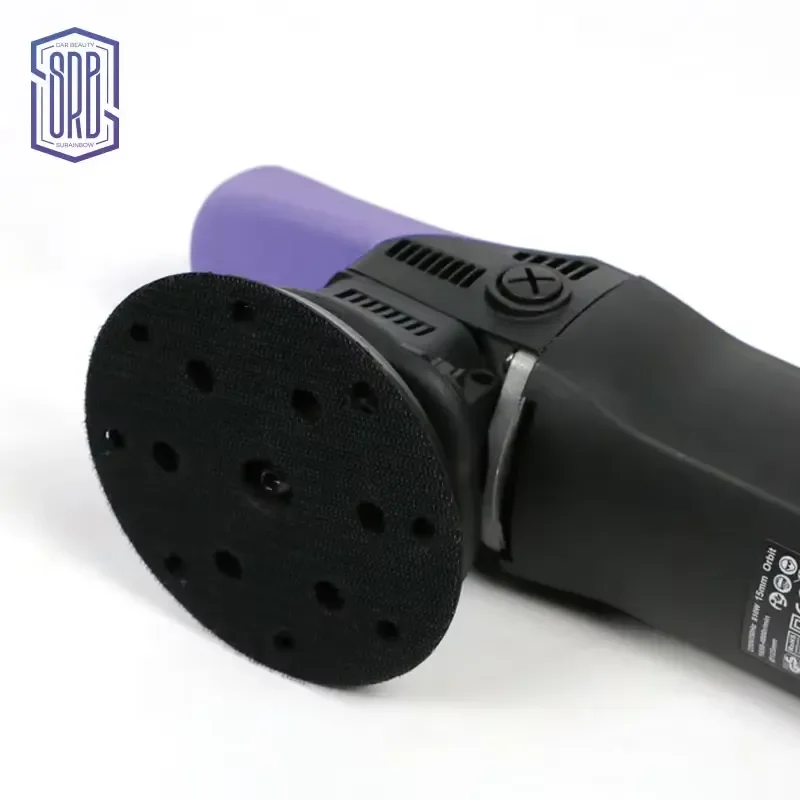 810W Electric Rotary Polisher 5 Inch DA Dual Action Car Waxing Machine Purple T-724 Powerful Auto Detailing Buffer Tool