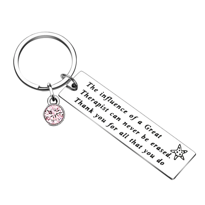 New Therapist Gift Key Chain Ring Therapist Appreciation Gift keychains pendant Gift