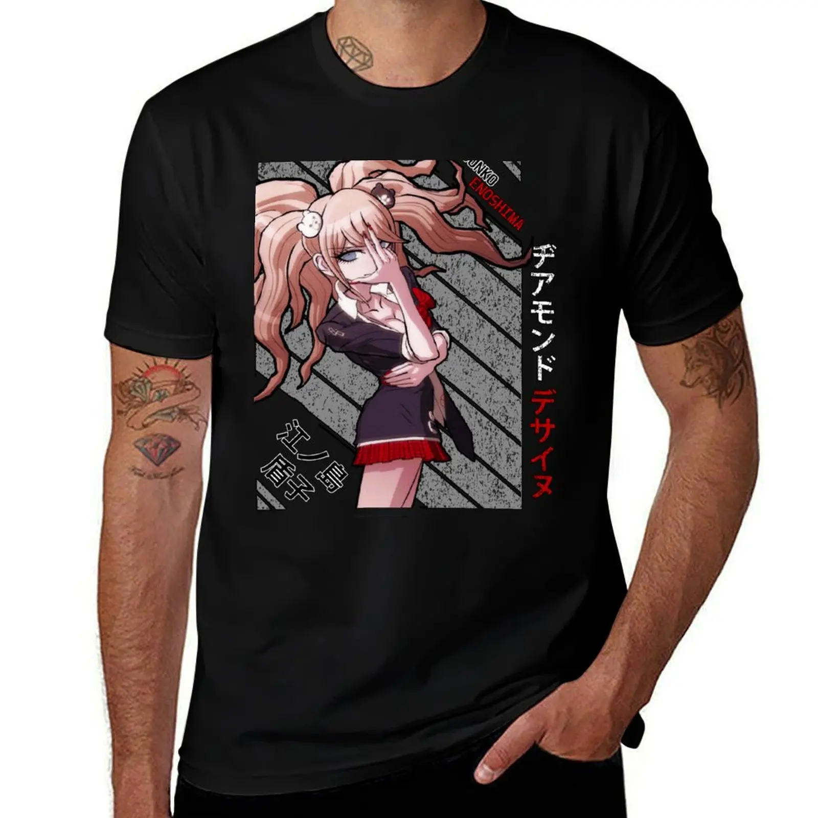 

Junko Enoshima - DanganRonpa T-Shirt blanks oversized anime figures man clothes big and tall t shirts for men