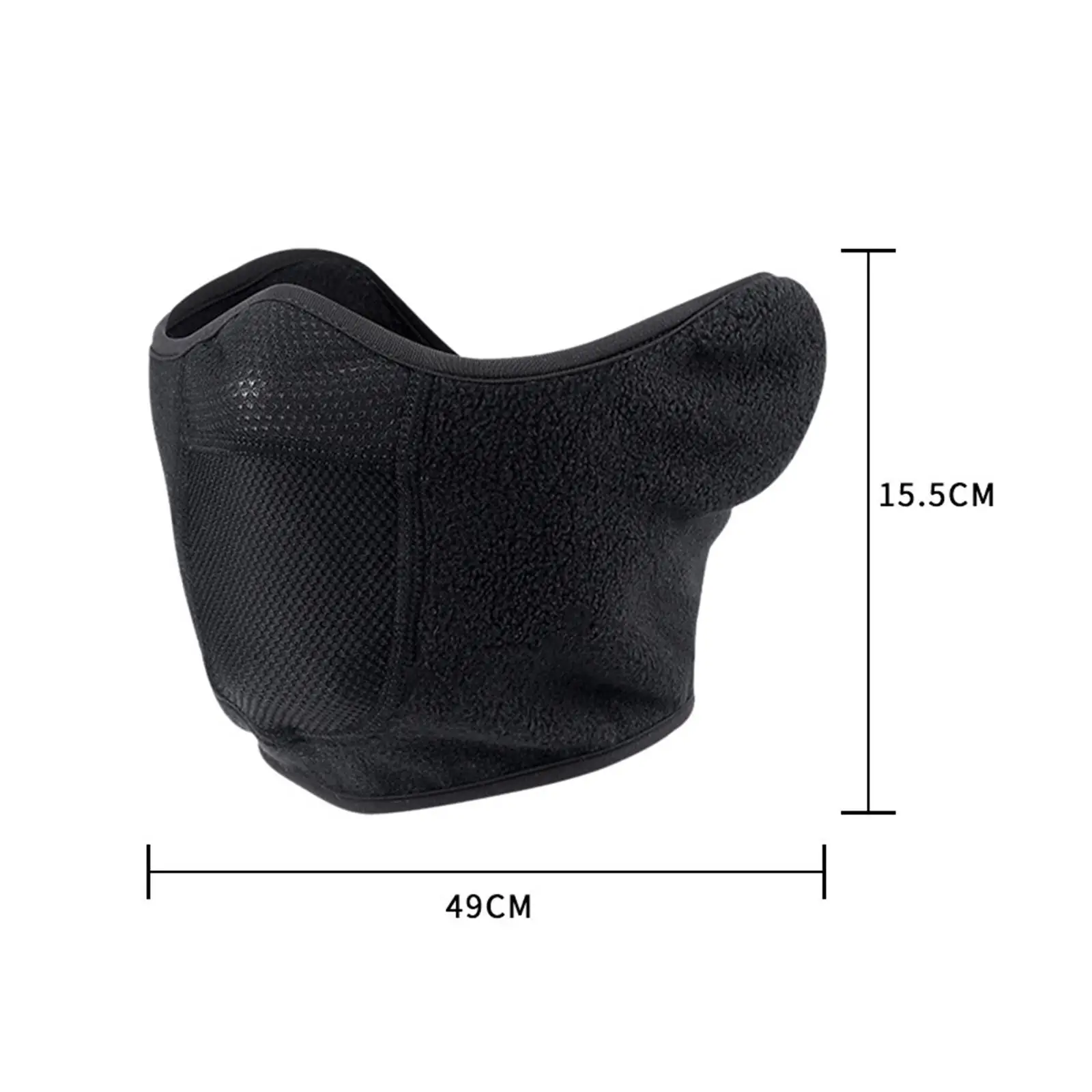 Winter Half Face Windproof Thermal Mask Breathable Ear Warmer Cold Resistant Cover for Outdoor Cycling Hiking Running