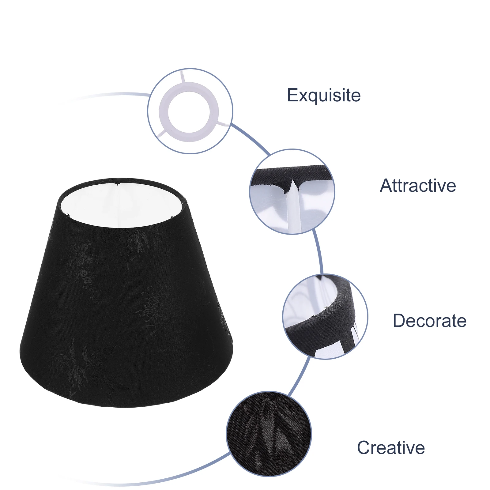 

Retro Decorative Lampshade Table Lamp Cover Wrought Iron Fabric Light Shade Modern Replacement Indoor Home Accessories