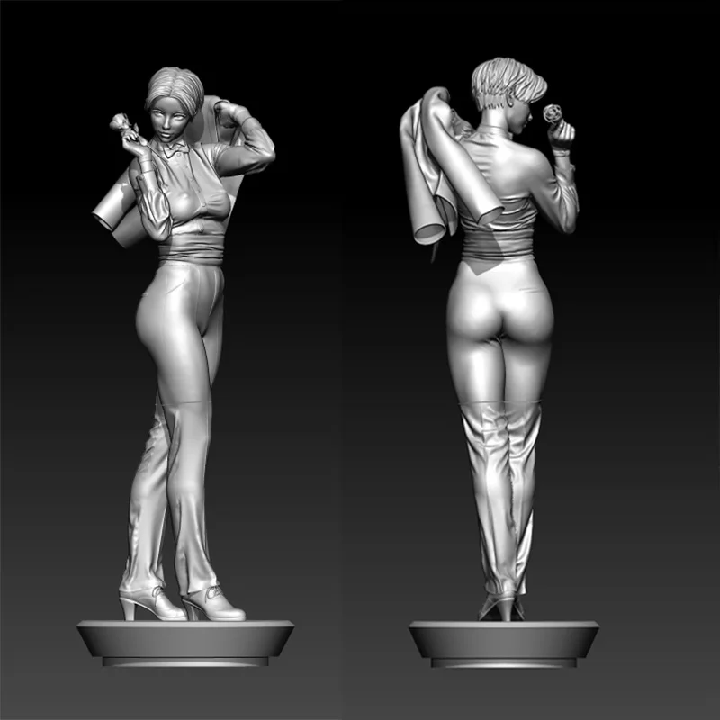 

1/24 75mm 1/18 100mm Resin Model Kits Boxing Girl Figure Sculpture Unpainted No Color RW-1020