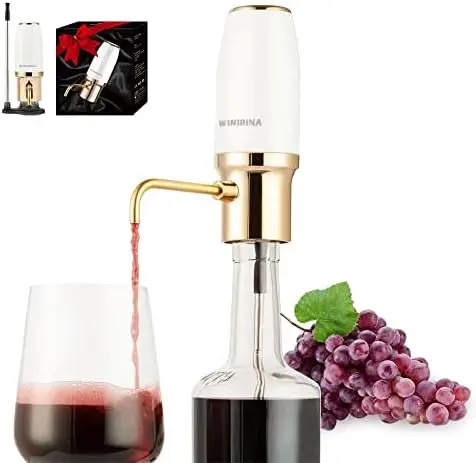 

Electric Wine Aerator & Dispenser – USB Rechargeable Smart Decanter with Adjustable Stainless Steel Tube – Wine Gift