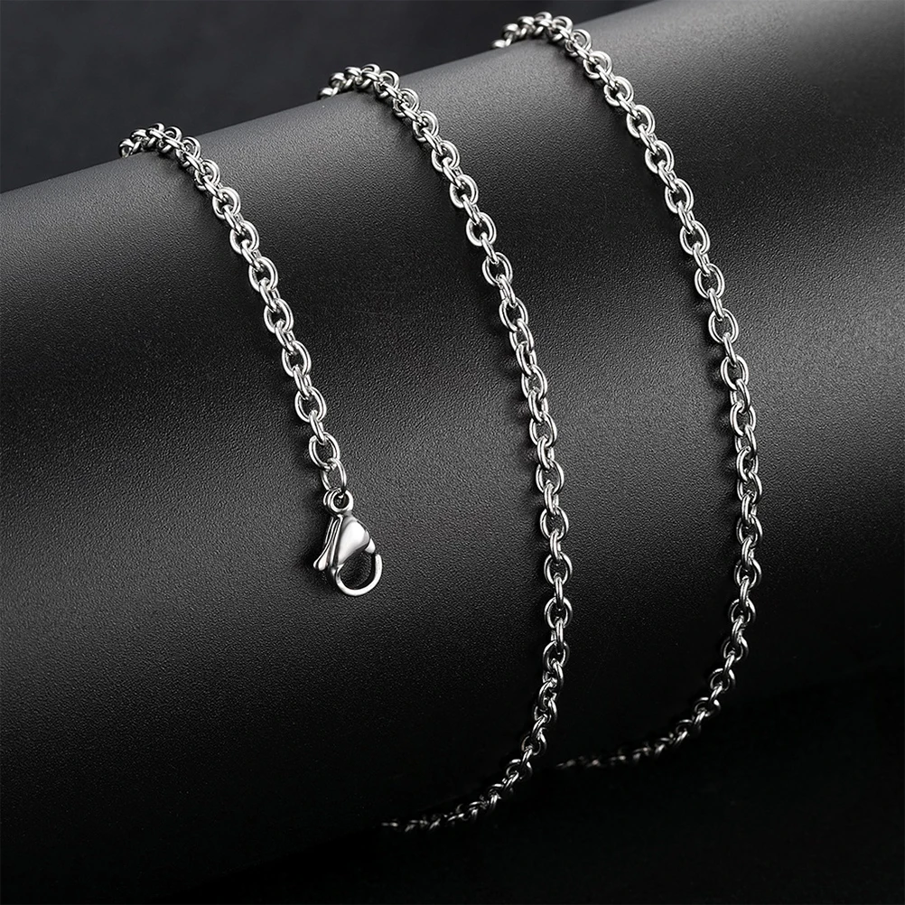 

1Pcs Fashion Titanium Steel Tricyclic Necklace Black Ring Durable Clavicle Chain Pendant Stylish Neck Accessories